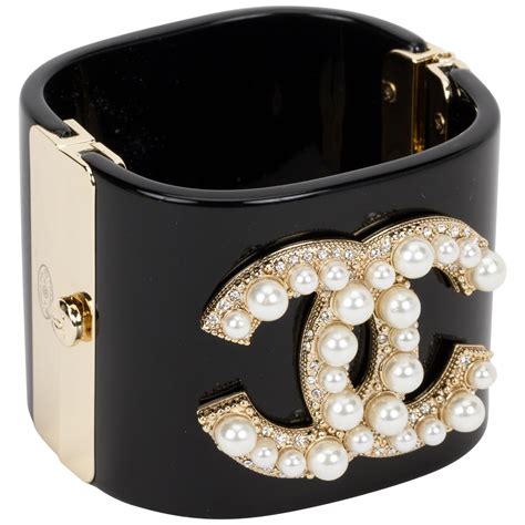 black chanel cuff|Chanel cuffs for sale.